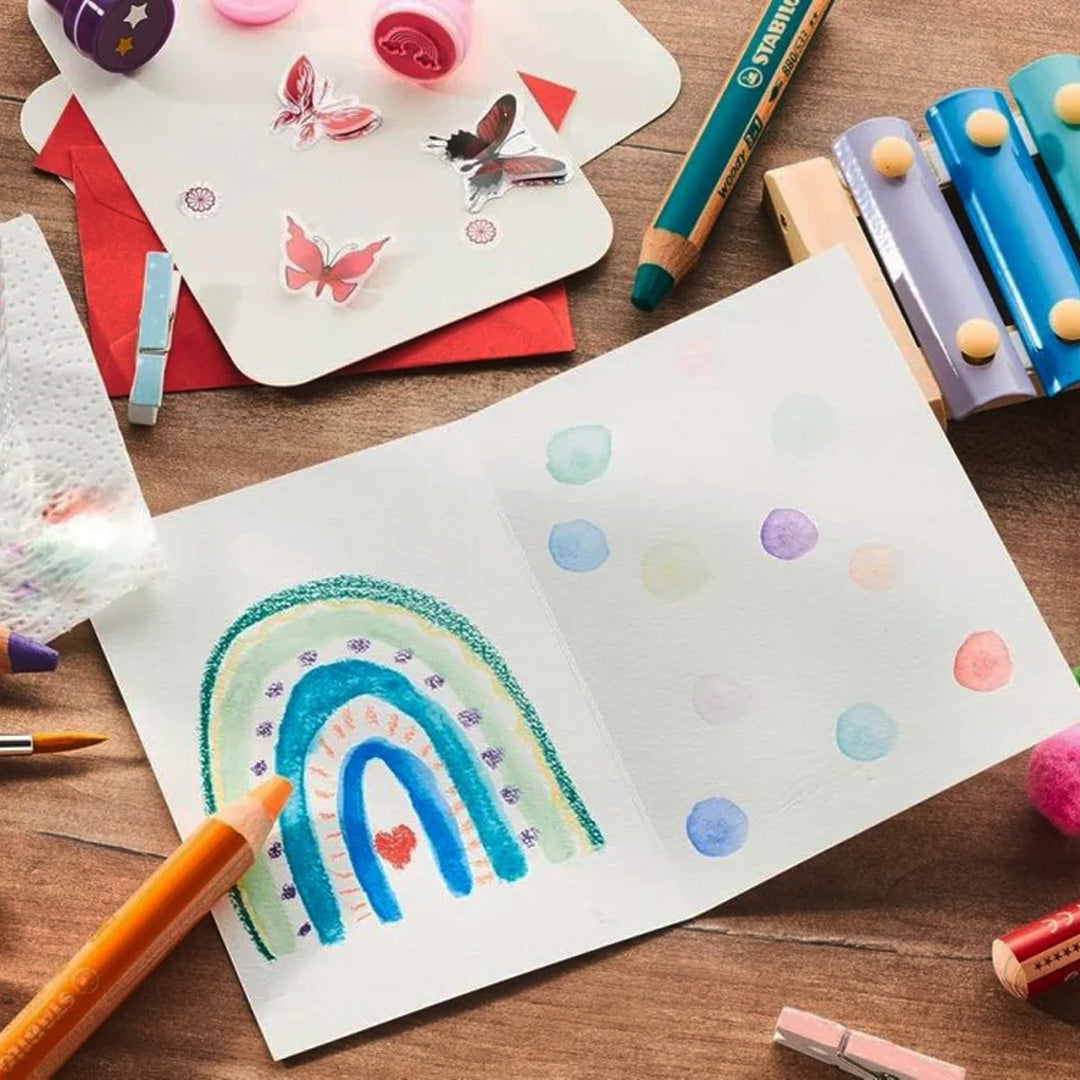 Stabilo Woody Pastel 3-in-1 Wallet of 6 Assorted Colours