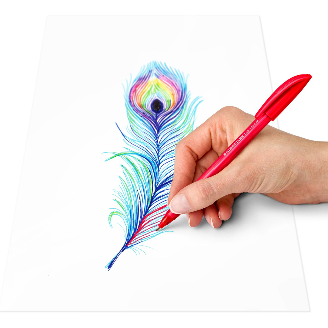 Staedtler 4320 MC10 Multicolor Rainbow Ballpoint Pen - (Pack of 10)