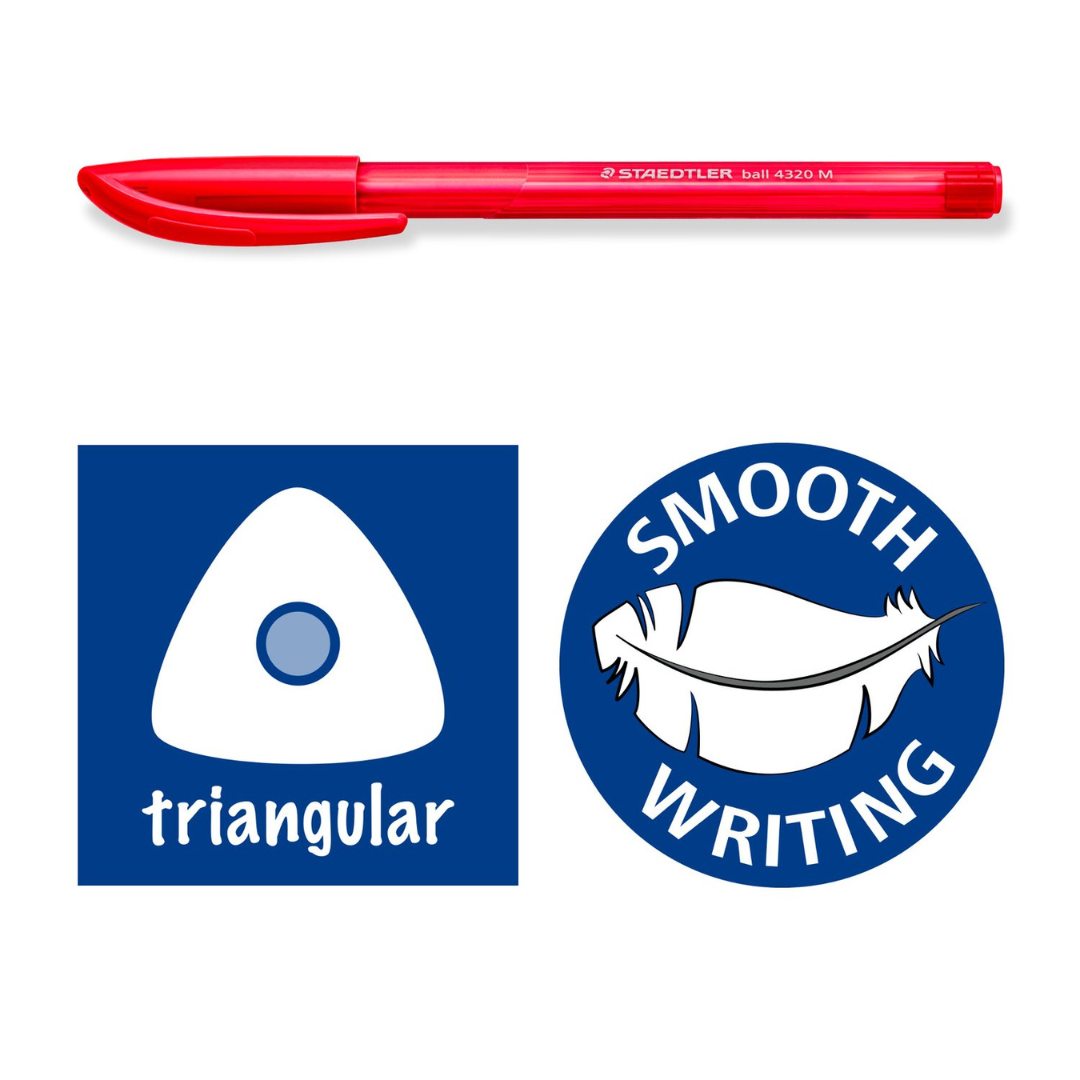 Staedtler 4320 MC10 Multicolor Rainbow Ballpoint Pen - (Pack of 10)