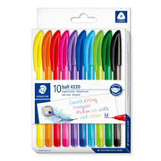 Staedtler 4320 MC10 Multicolor Rainbow Ballpoint Pen - (Pack of 10)
