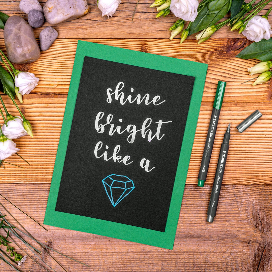 Staedtler Metallic Brush Pen Assorted Colors