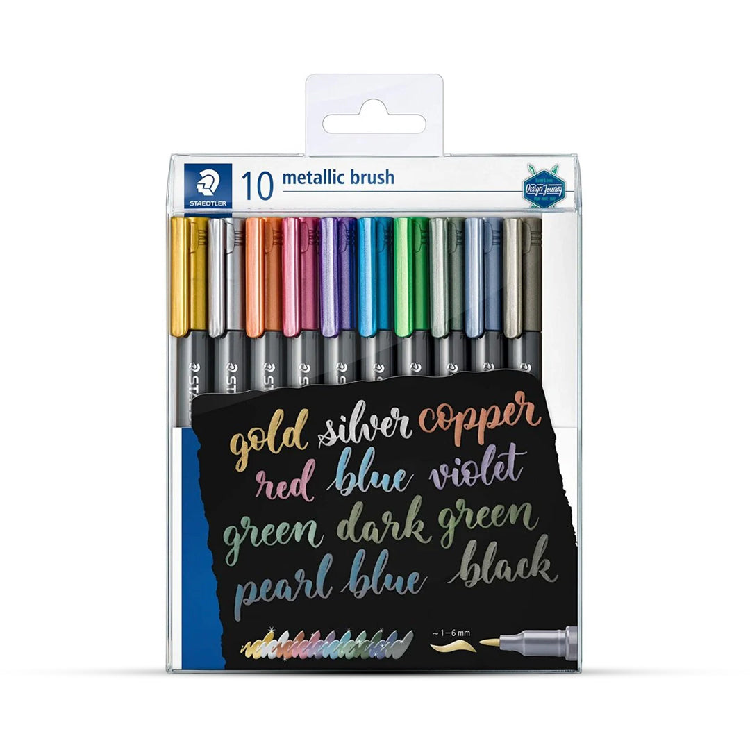 Staedtler Metallic Brush Pen Assorted Colors