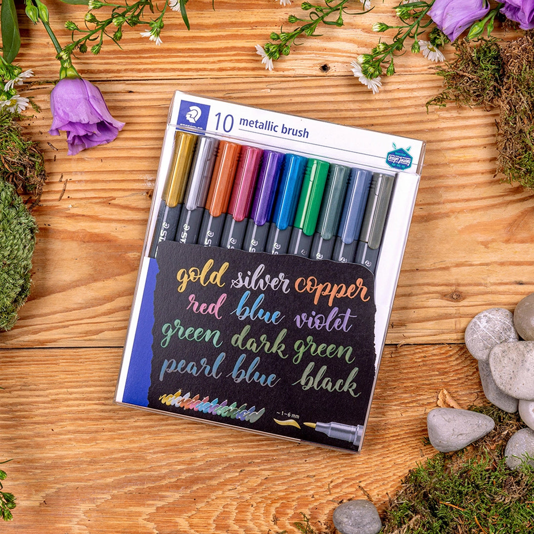 Staedtler Metallic Brush Pen Assorted Colors