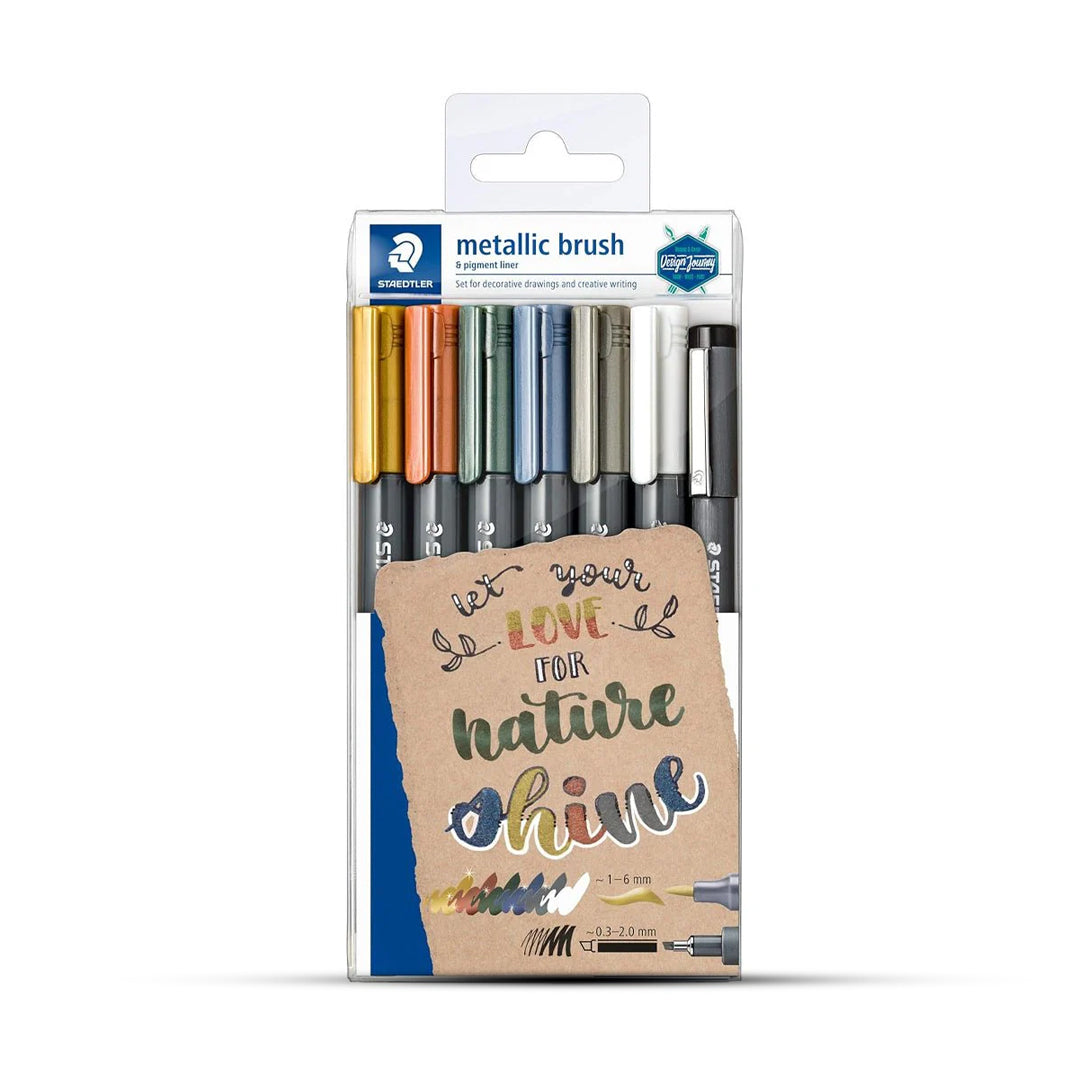 Staedtler Metallic Brush Pen Set