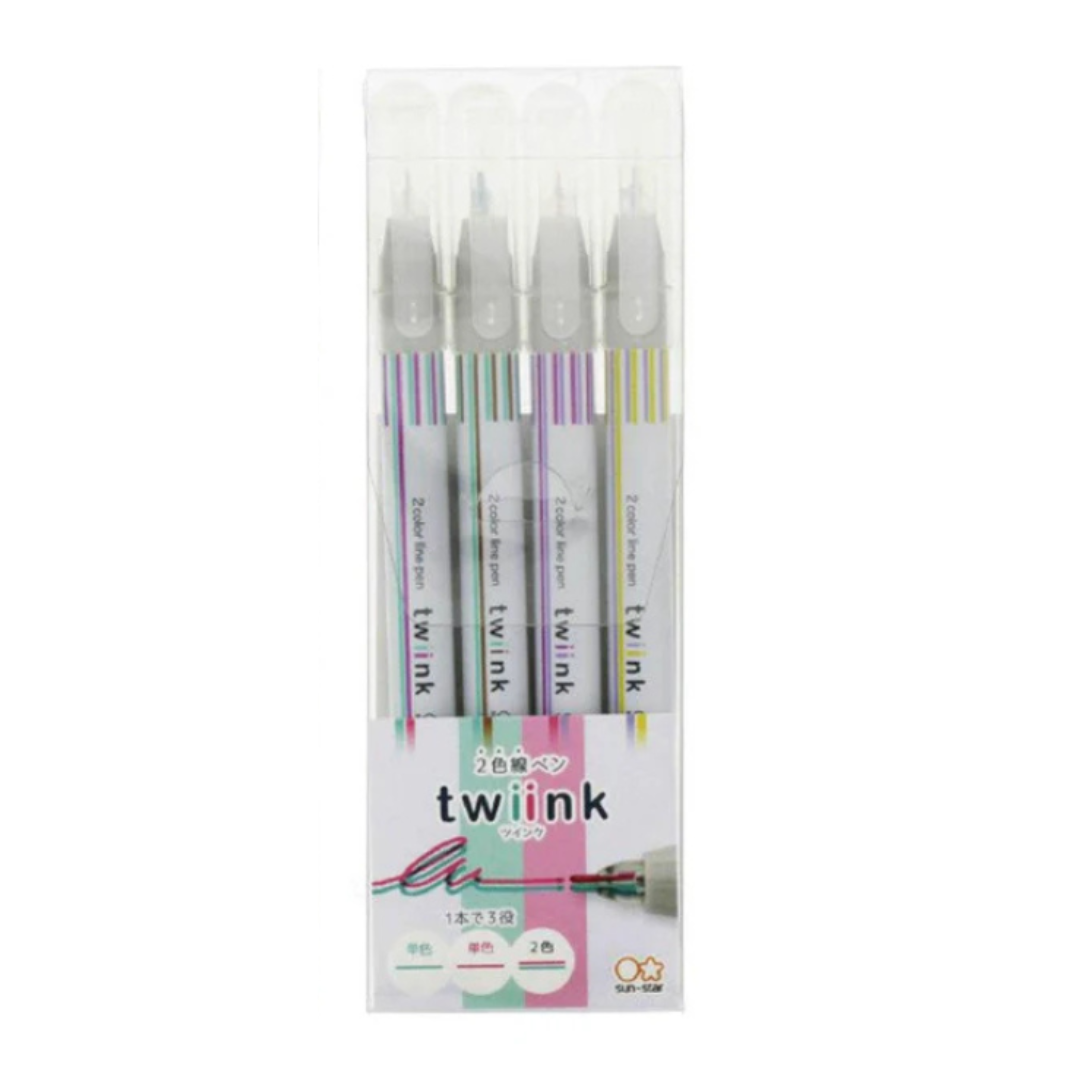Sun Star Double Color Pens-Set Of 4