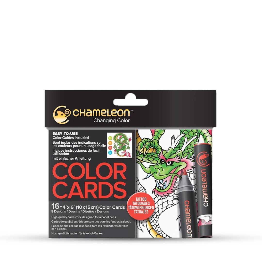 Chameleon Coloring Cards