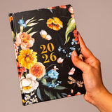 The Art Loom Black Floral Garden 2026 Annual Planner