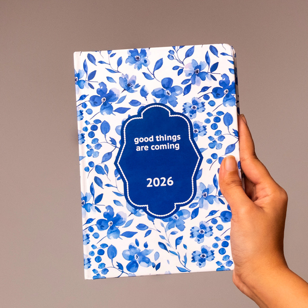 The Art Loom Flowers in Blue 2026 Annual Planner