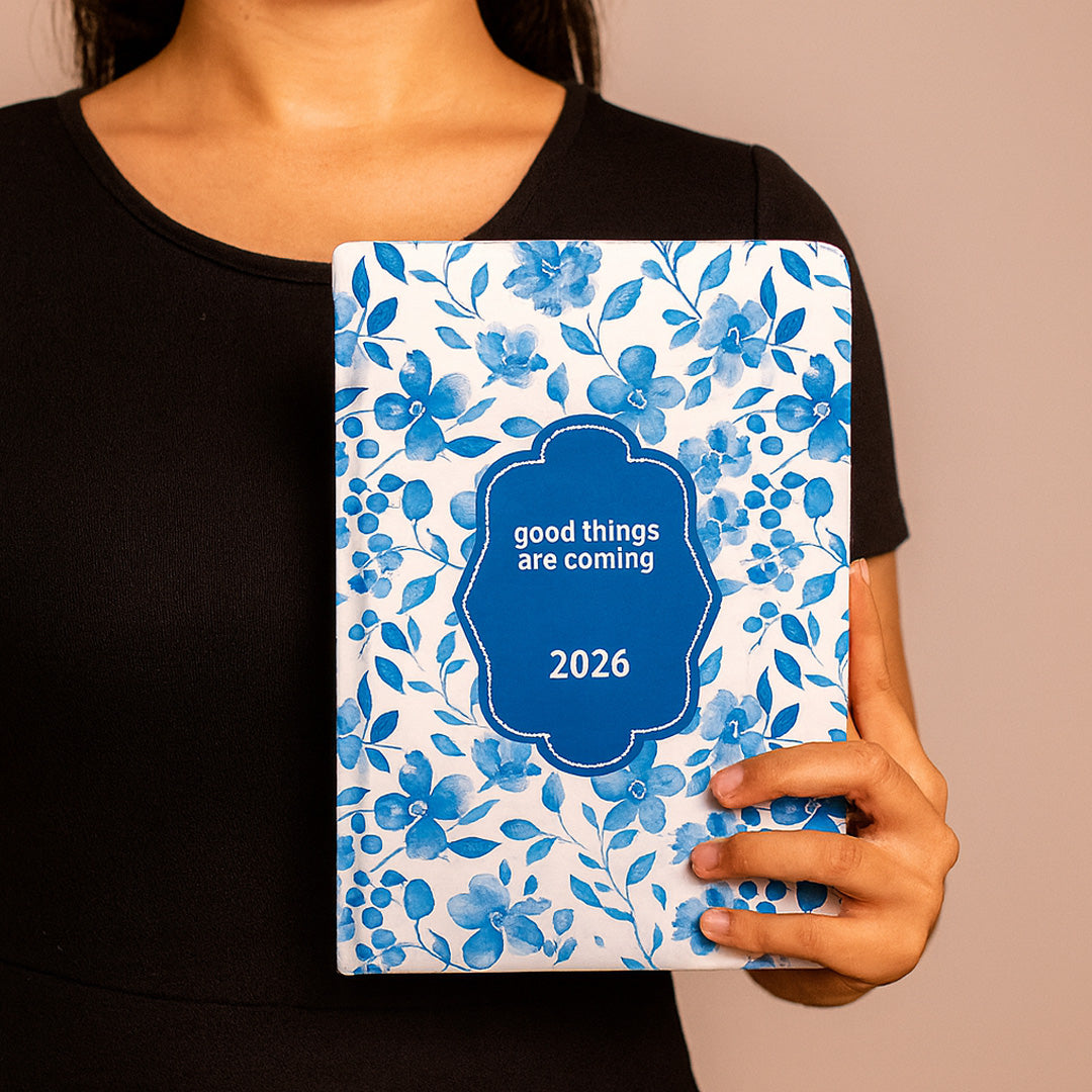 The Art Loom Flowers in Blue 2026 Annual Planner