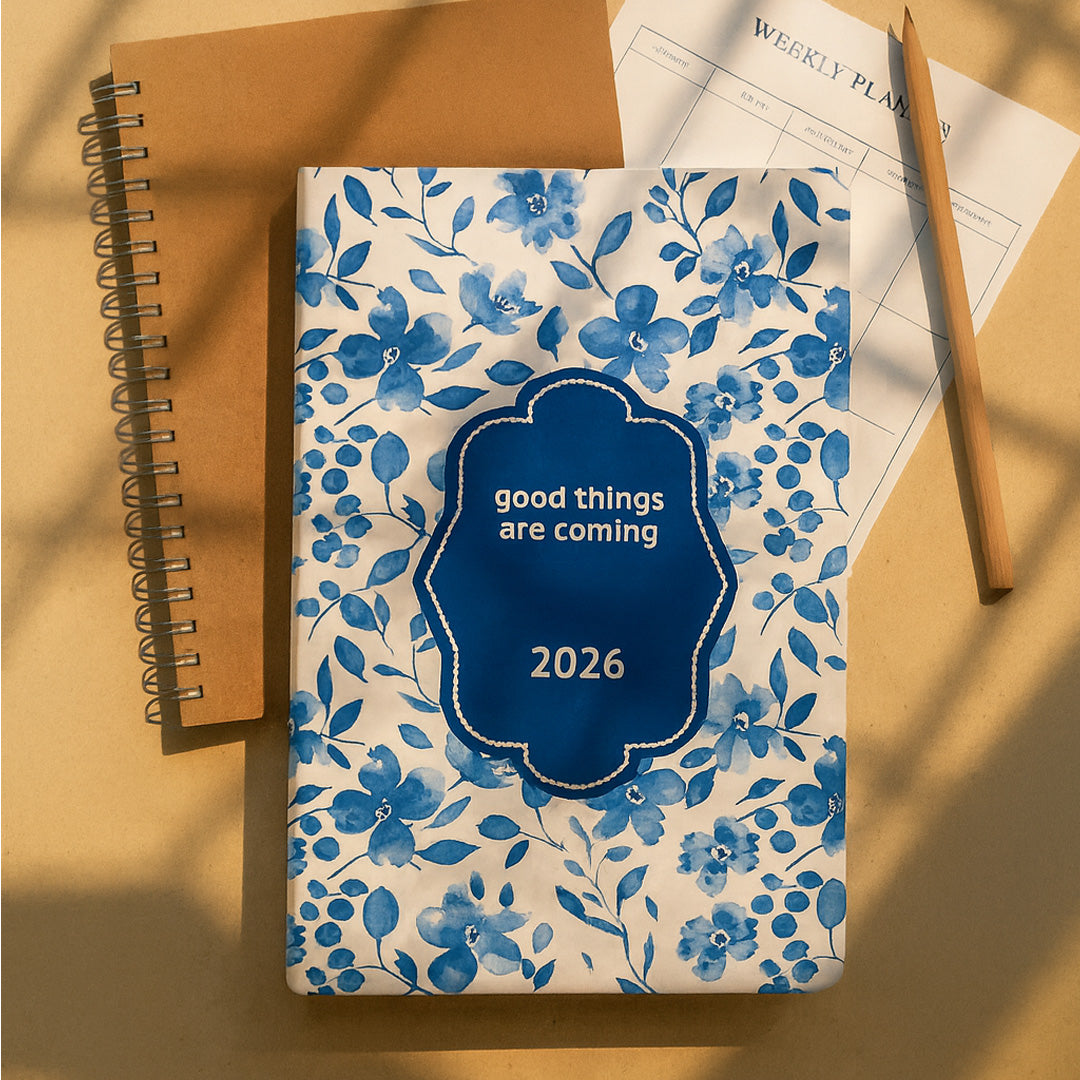 The Art Loom Flowers in Blue 2026 Annual Planner