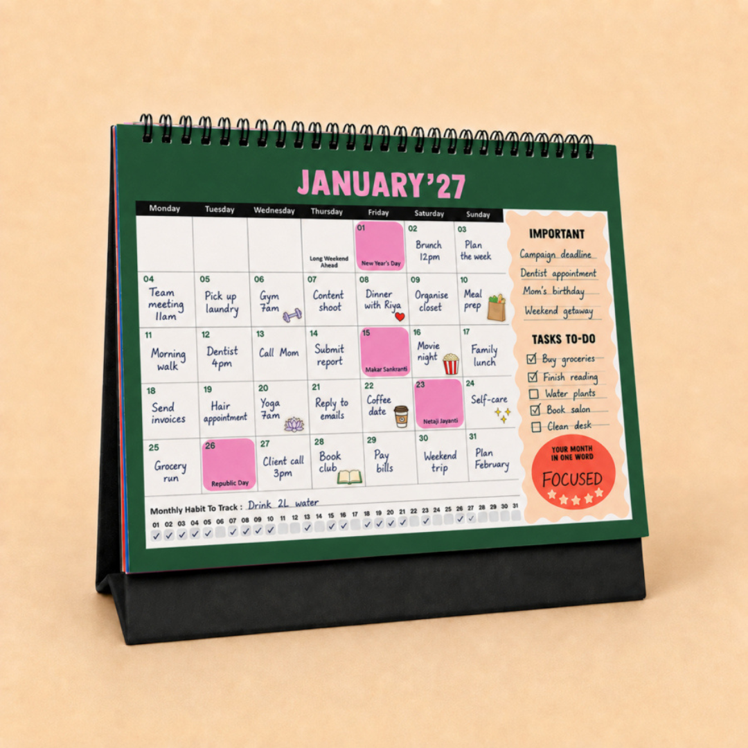 The Art Loom Rainbow Stripes 2027 Calendar Planner