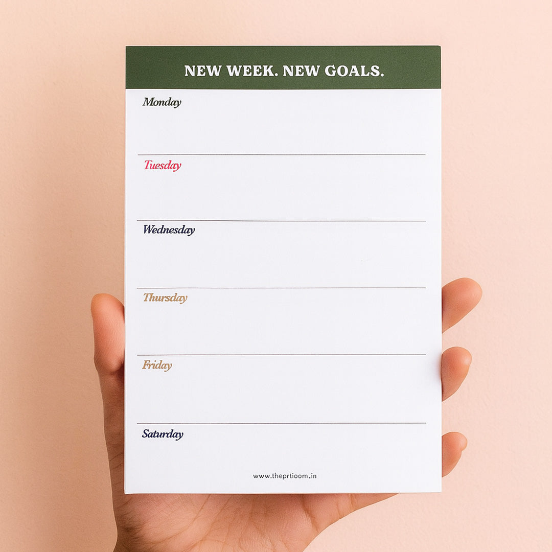 The Art Loom New Week New Goals A5 Weekly Planner