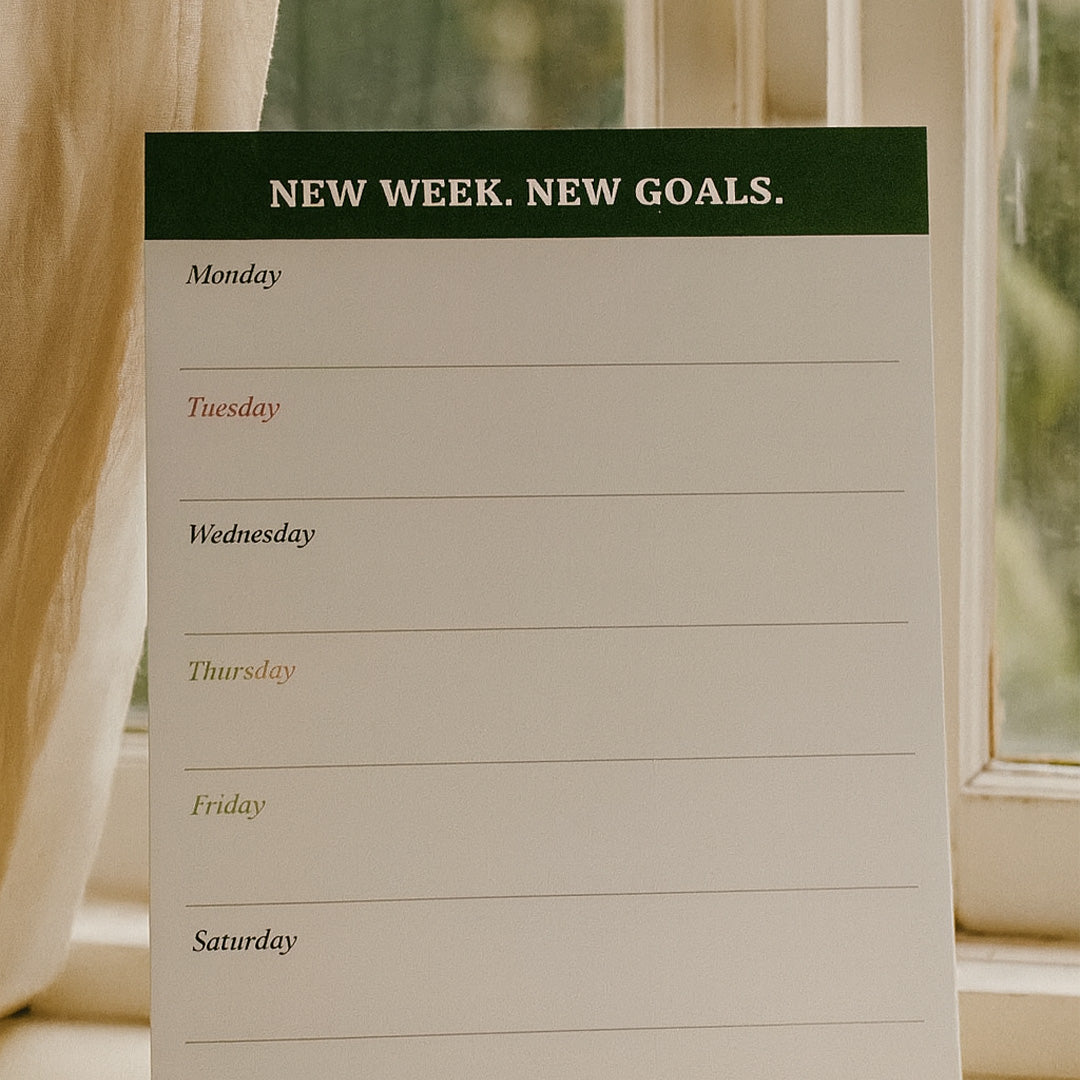The Art Loom New Week New Goals A5 Weekly Planner