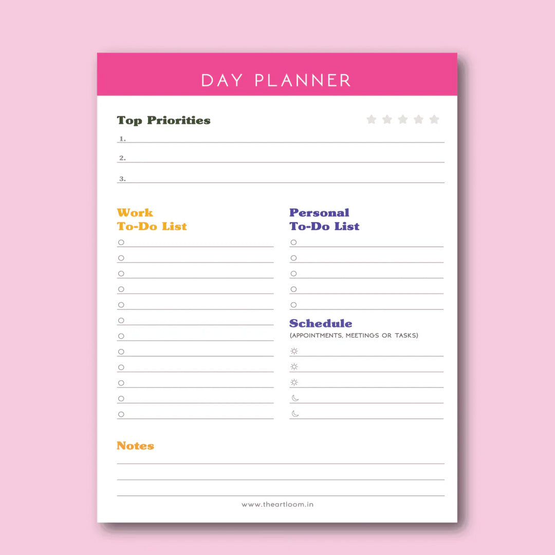 The Art Loom Pink Berry A5 Daily Planner