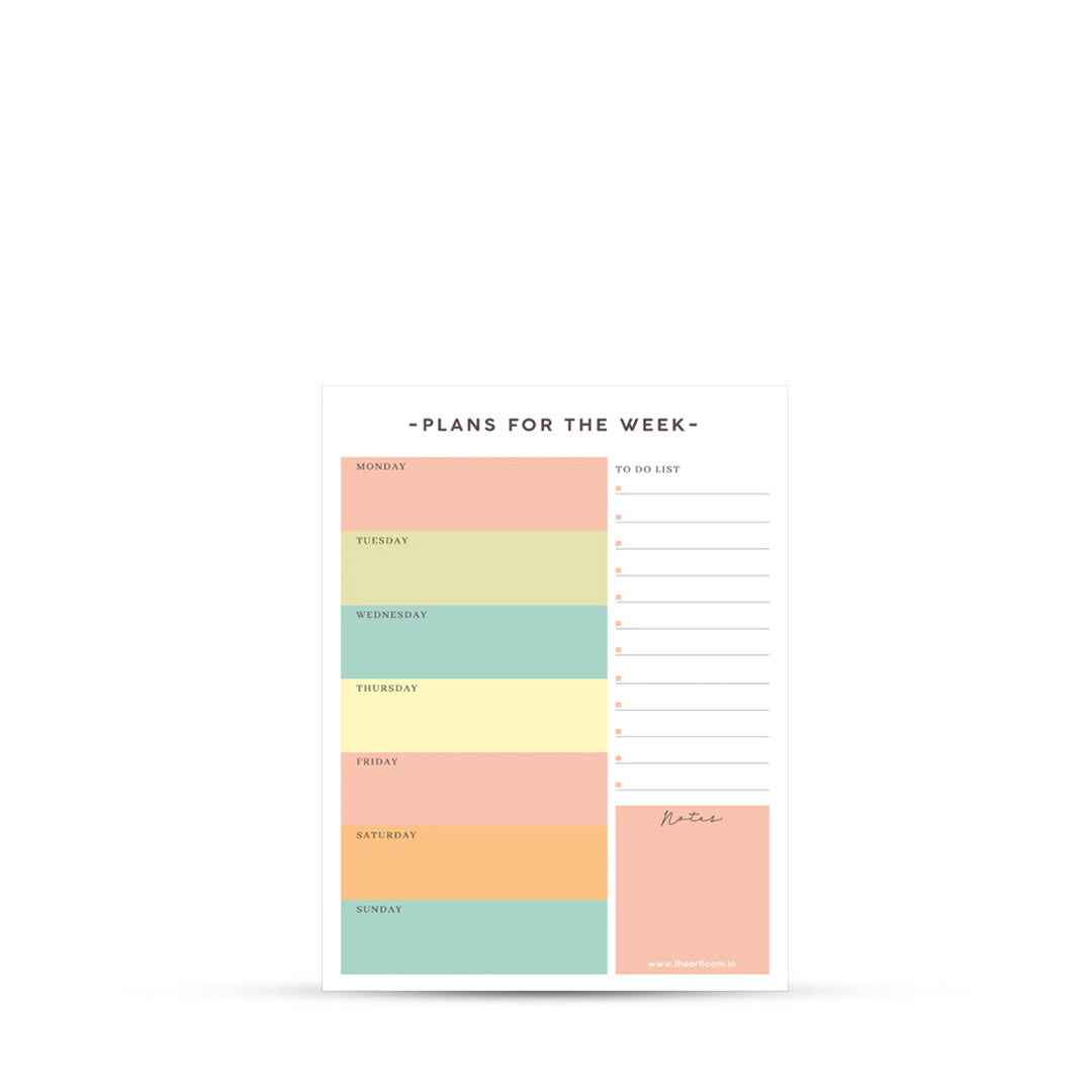 The Art Loom Plans For The Week A5 Planner