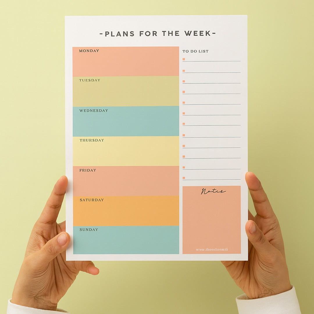 The Art Loom Plans For The Week A5 Planner