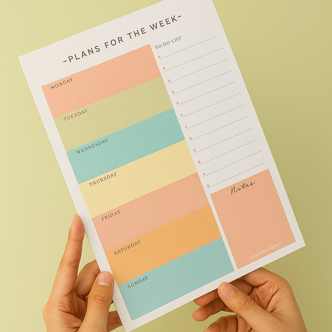 The Art Loom Plans For The Week A5 Planner