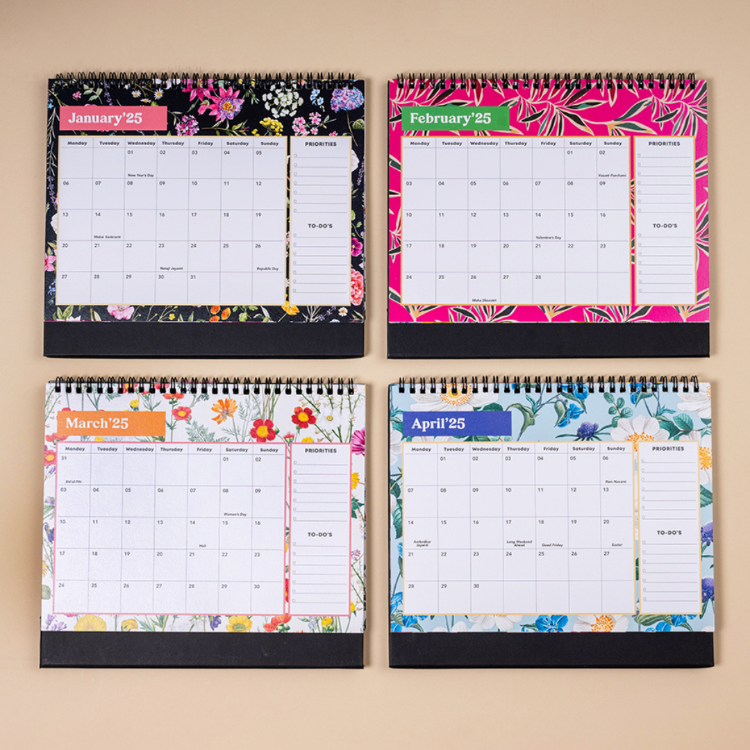 The Art loom 2025 Floral Escape Desk Calendar