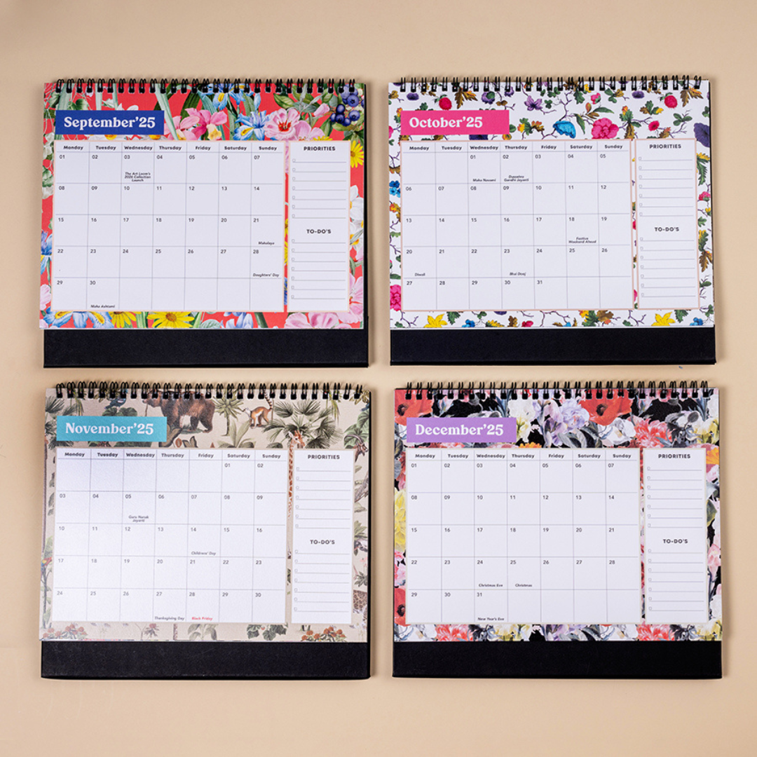 The Art loom 2025 Floral Escape Desk Calendar