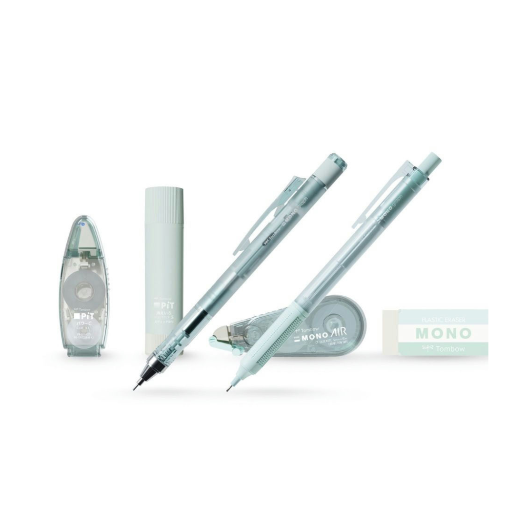 Tombow MONO PiT Stationery Set Pastel Glass  6-piece Set