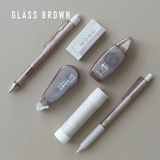 Tombow MONO PiT Stationery Set Pastel Glass  6-piece Set