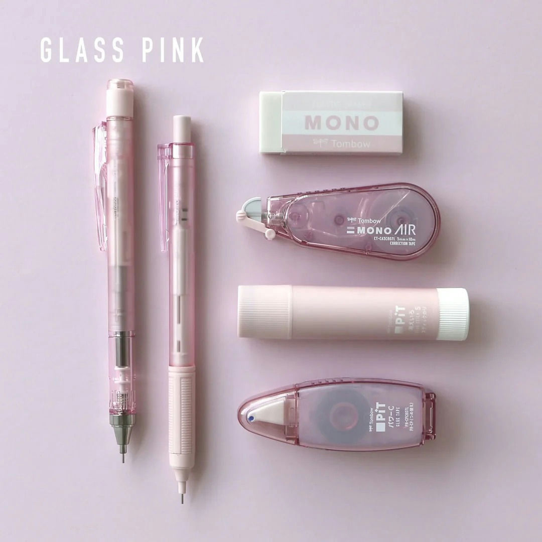 Tombow MONO PiT Stationery Set Pastel Glass  6-piece Set