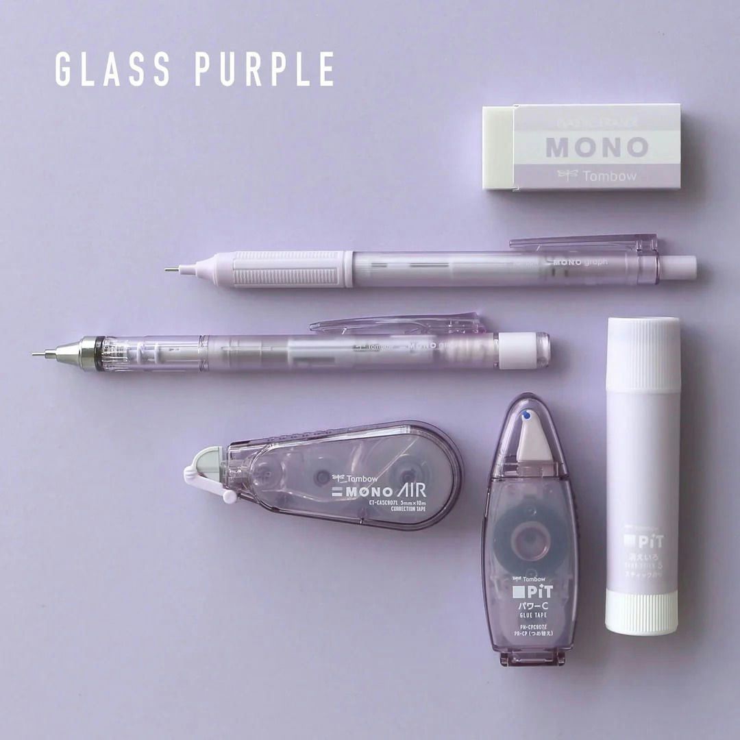 Tombow MONO PiT Stationery Set Pastel Glass  6-piece Set