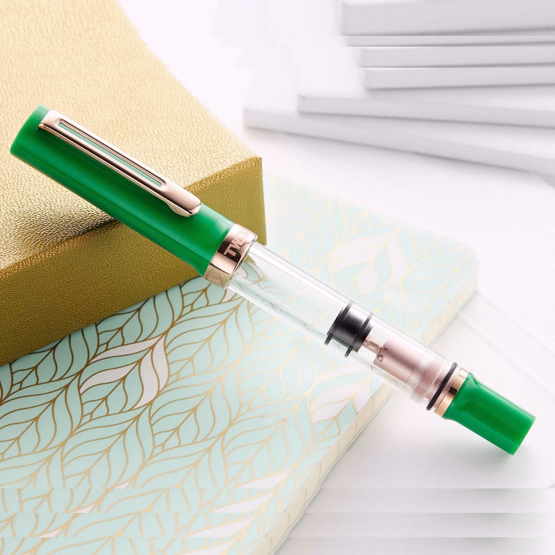 Twsbi  Special Edition Eco-T Midnight Blue Ink Fountain Pen in Royal Jade with 18ml