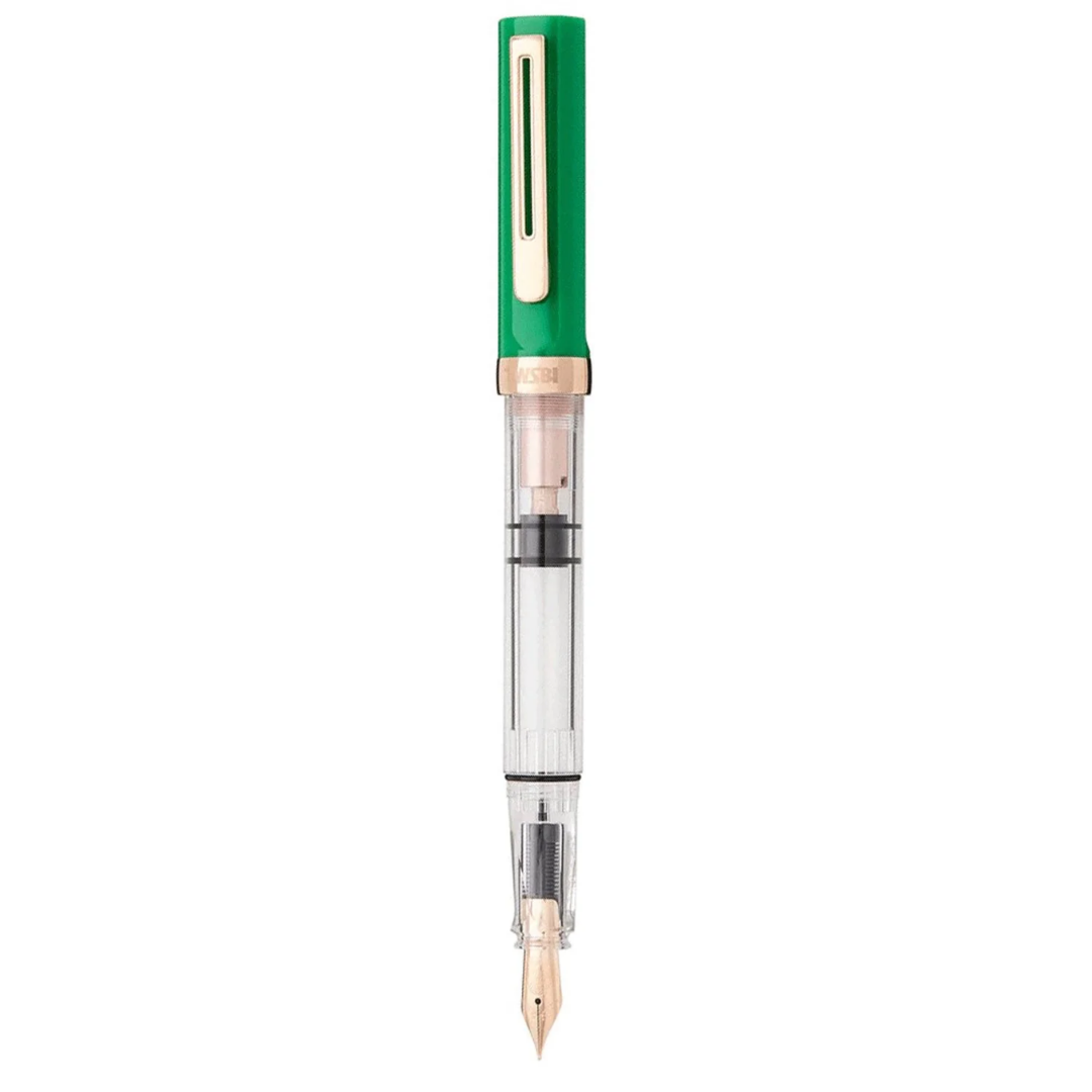 Twsbi  Special Edition Eco-T Midnight Blue Ink Fountain Pen in Royal Jade with 18ml