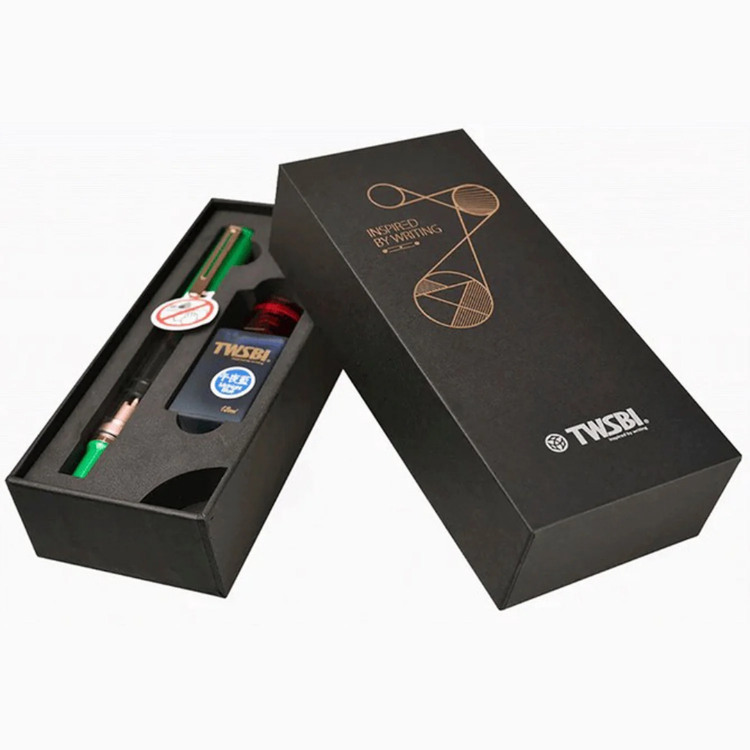 Twsbi  Special Edition Eco-T Midnight Blue Ink Fountain Pen in Royal Jade with 18ml
