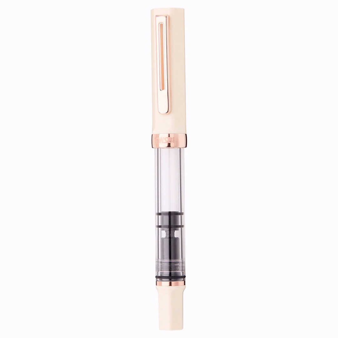 Twsbi Eco Fountain Pen in Creme with Rosegold Trim