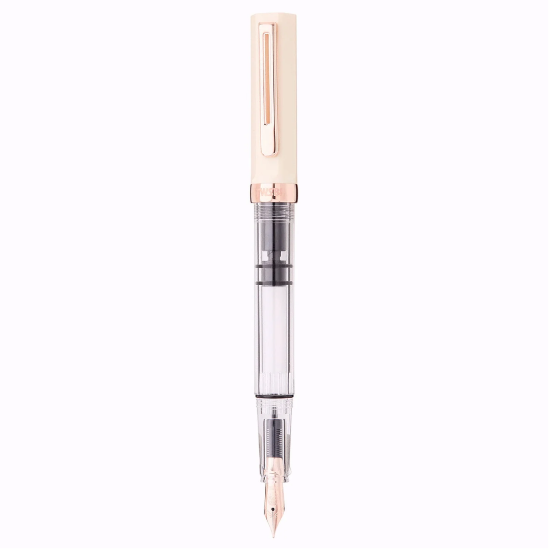 Twsbi Eco Fountain Pen in Creme with Rosegold Trim