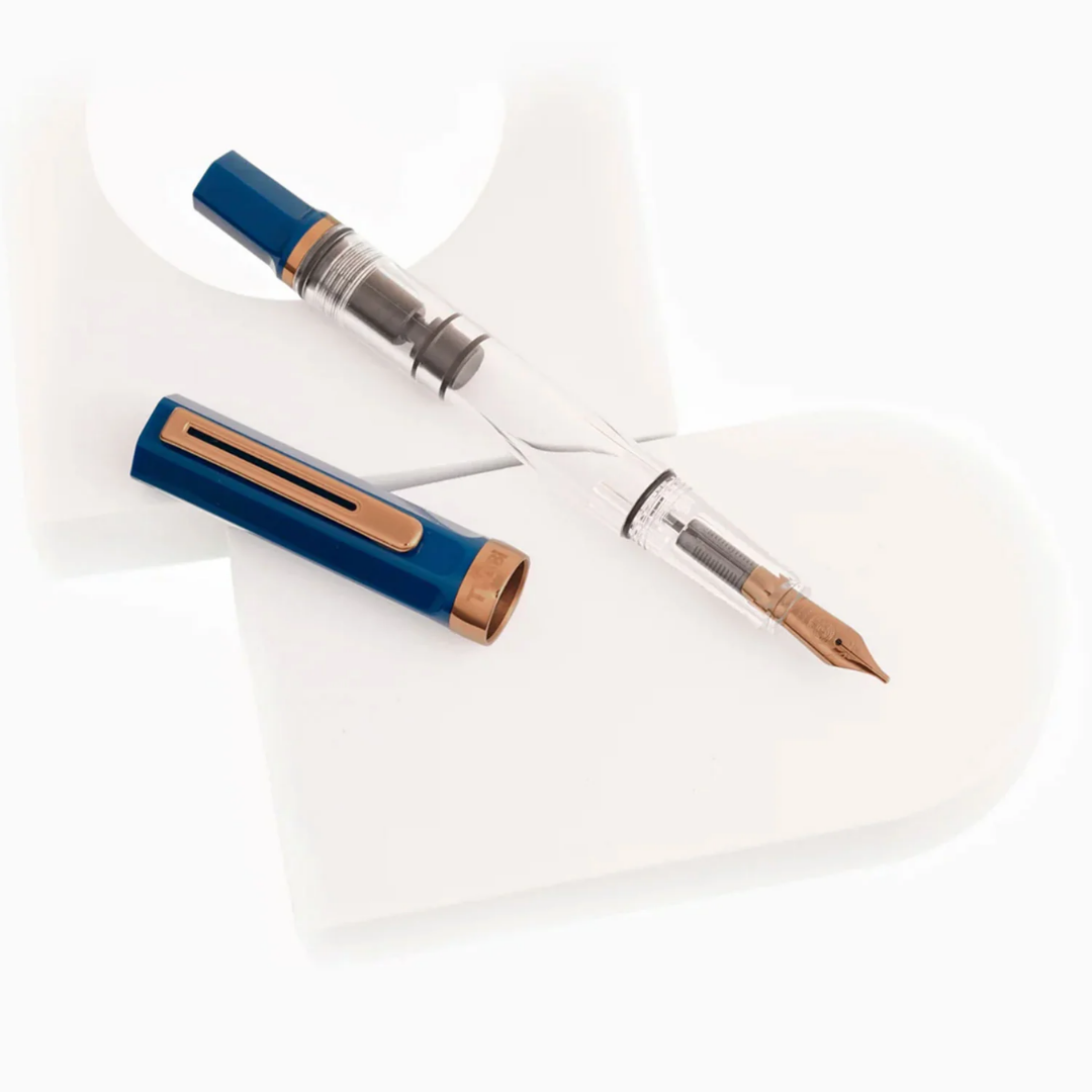 Twsbi Eco Fountain Pen in Indigo Blue with Bronze Trim