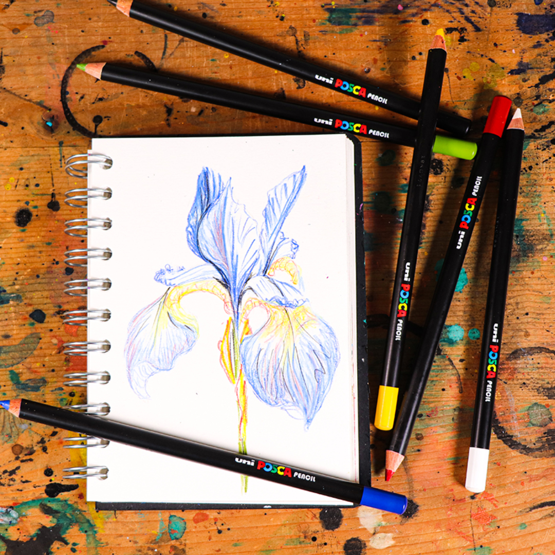 Uni-Ball Posca Morning Meadow Coloured Pencil Set