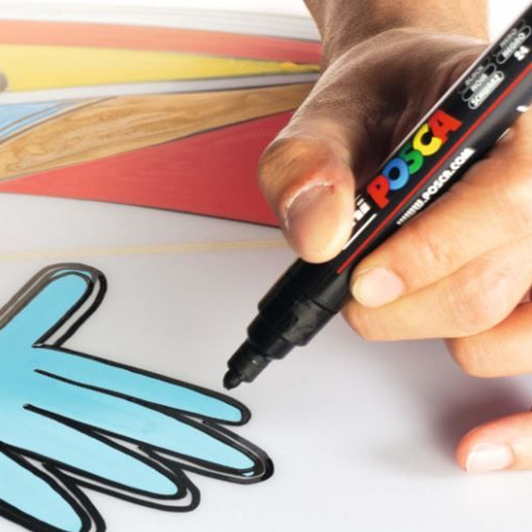 Uni-Ball Posca Water-Based Paint Marker Set- PC-3M 0.9-1.3MM