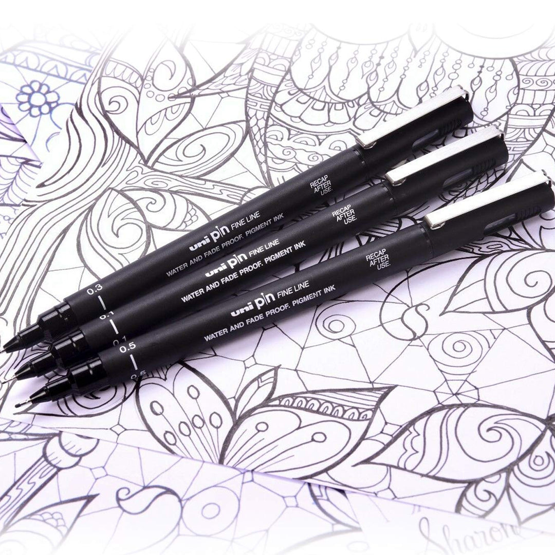 Uni-Ball Pin Fine Line Black Drawing Pen