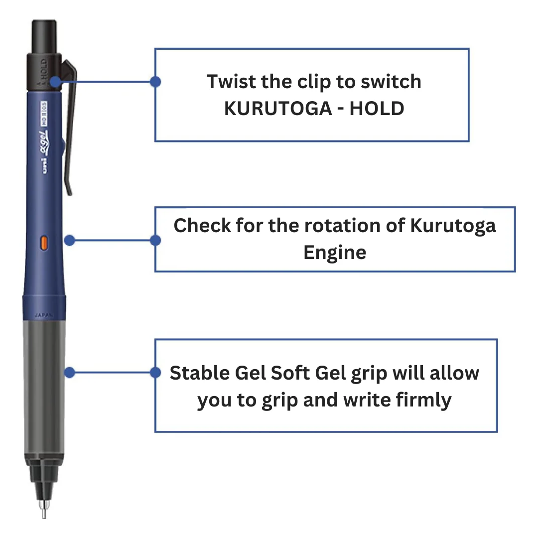 Uni Alpha Gel Switch 0.5mm Mechanical Pencil