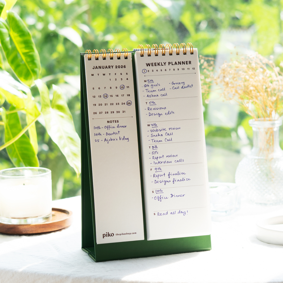 Piko Desk Calendar Weekly Planner