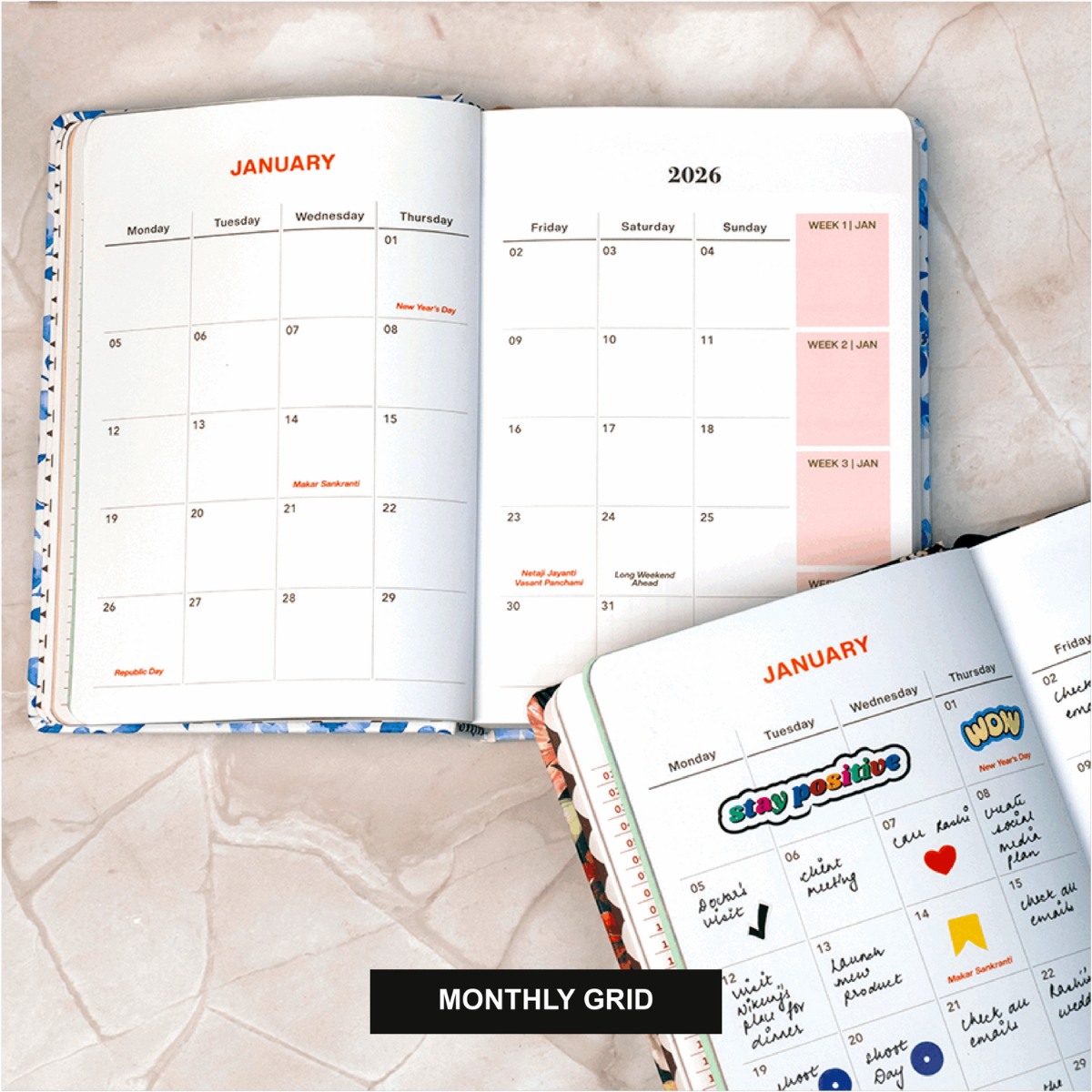 The Art Loom Italian Flowers 2026 Annual Planner