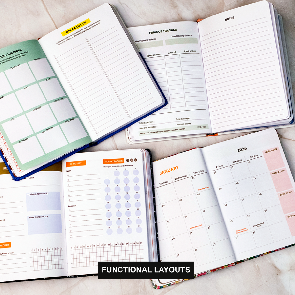 The Art Loom Italian Flowers 2026 Annual Planner