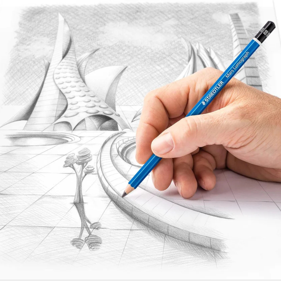 Staedtler 100 Mars Lumograph Graphite Art Drawing Pencil