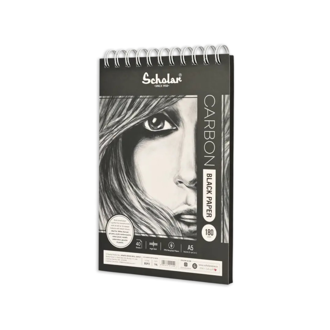 Scholar Carbon Sketch Pad Black Paper