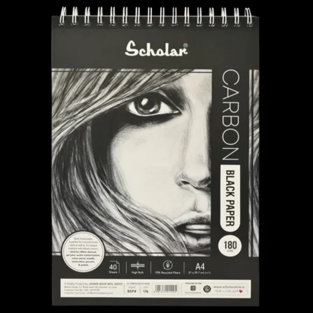 Scholar Carbon Sketch Pad Black Paper