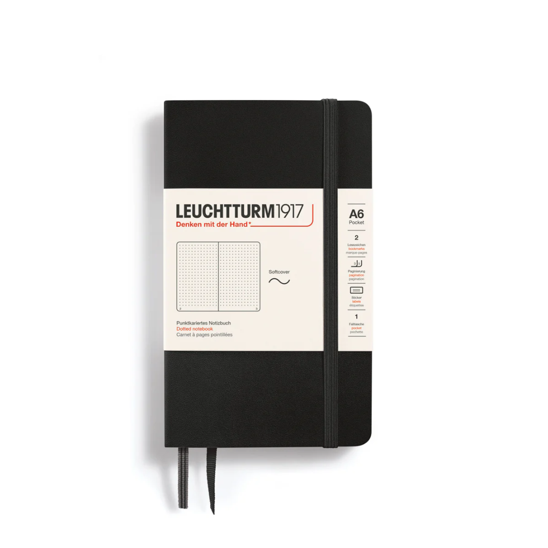 Leuchtturm1917 Ruled Notebook-A5(411) - BLACK