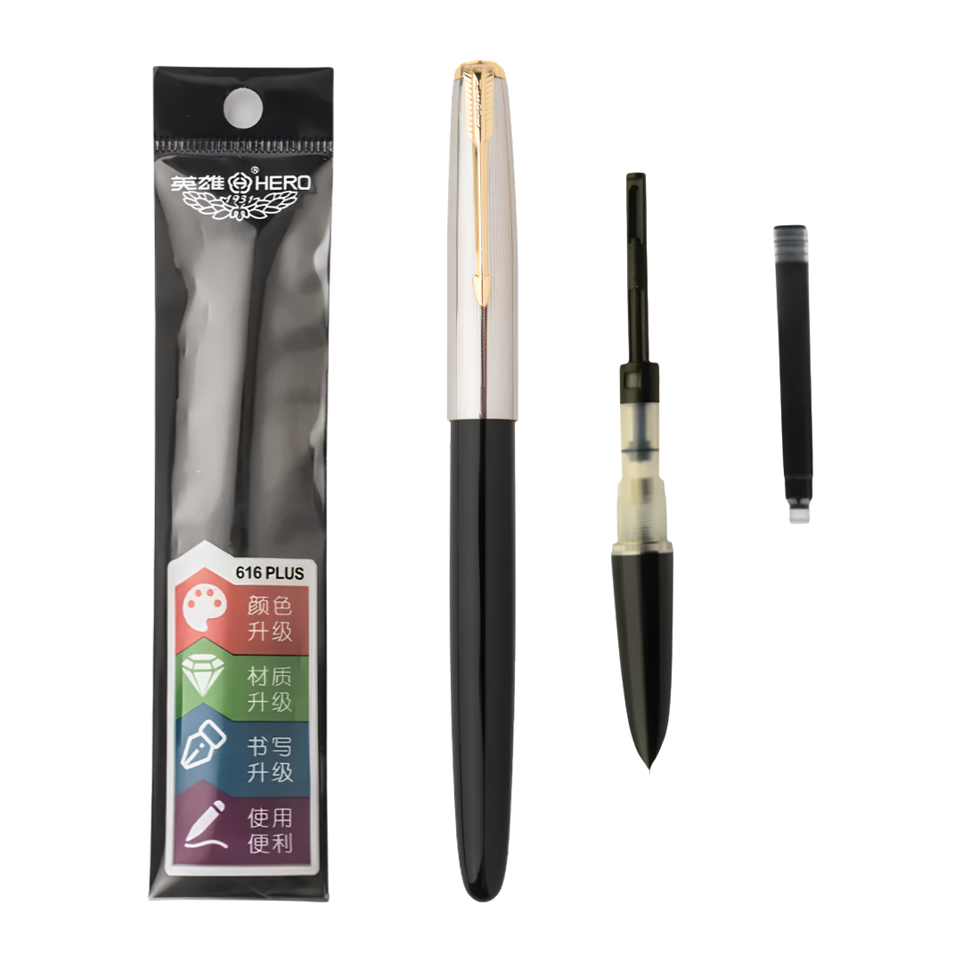 Hero 616  Fountain Pen Plus Gold Cap