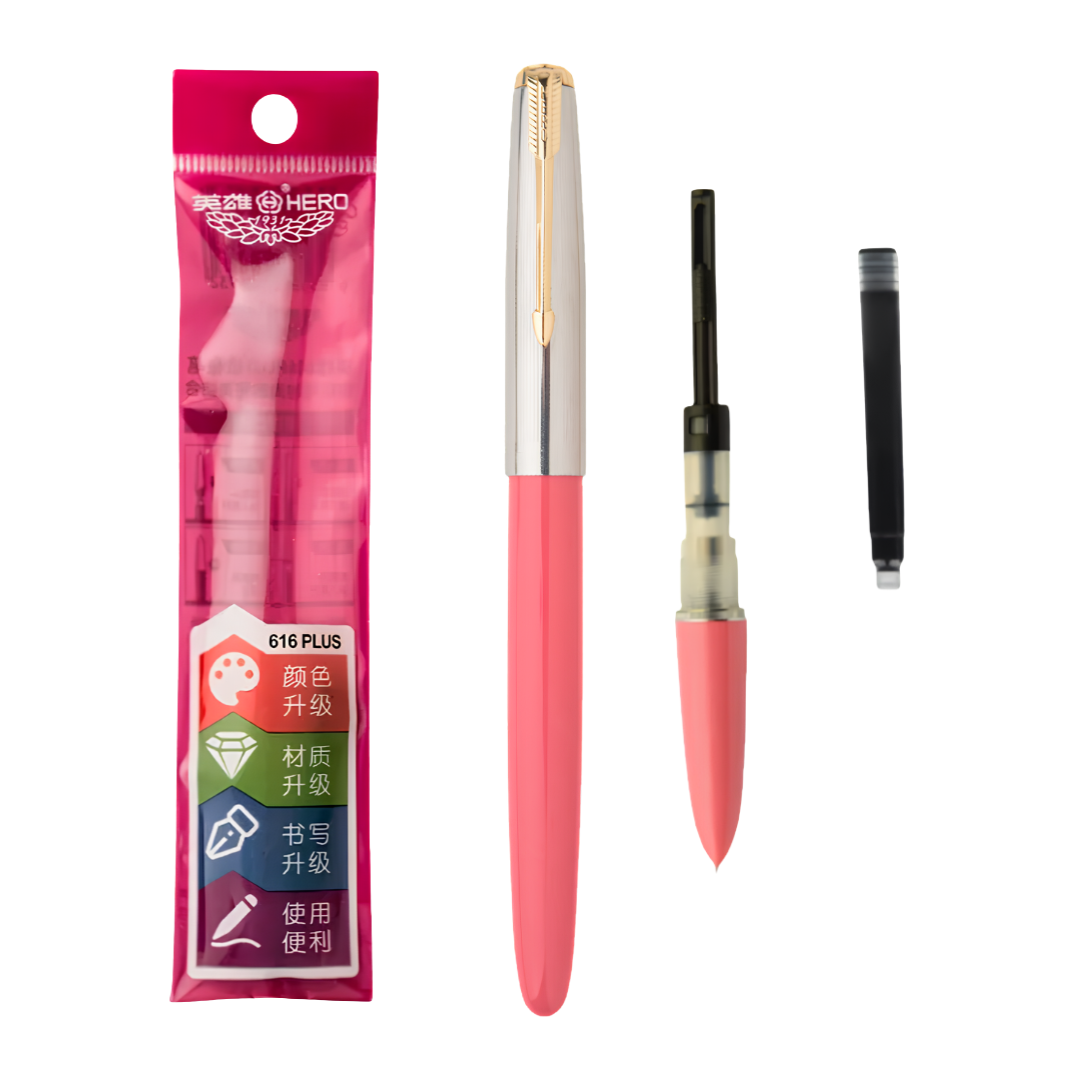 Hero 616  Fountain Pen Plus Gold Cap