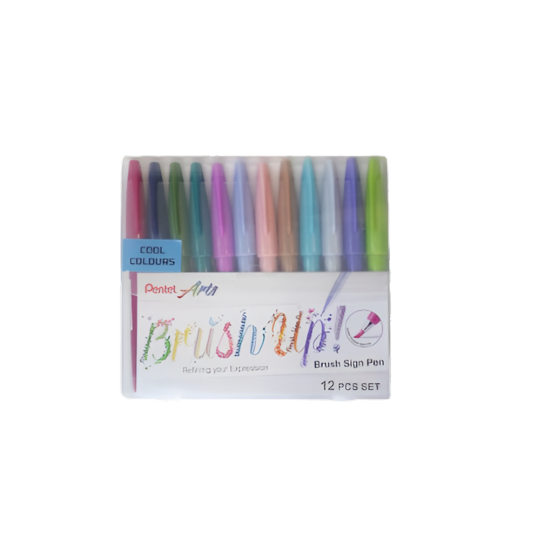 Pentel Brush Sign Pen Set -12