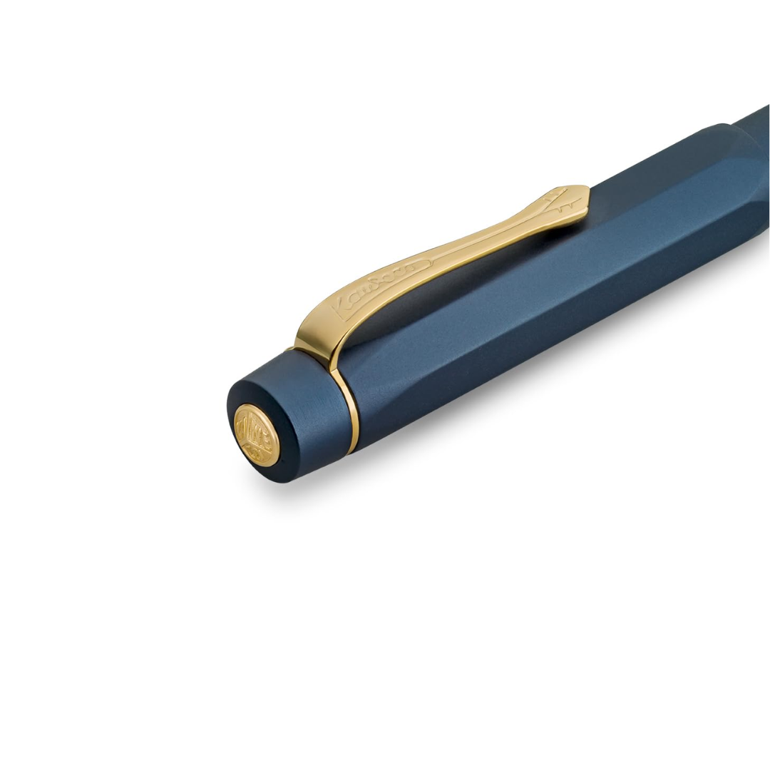 Kaweco Piston Port AL Navy/Gold Starter Fountain Pen Set