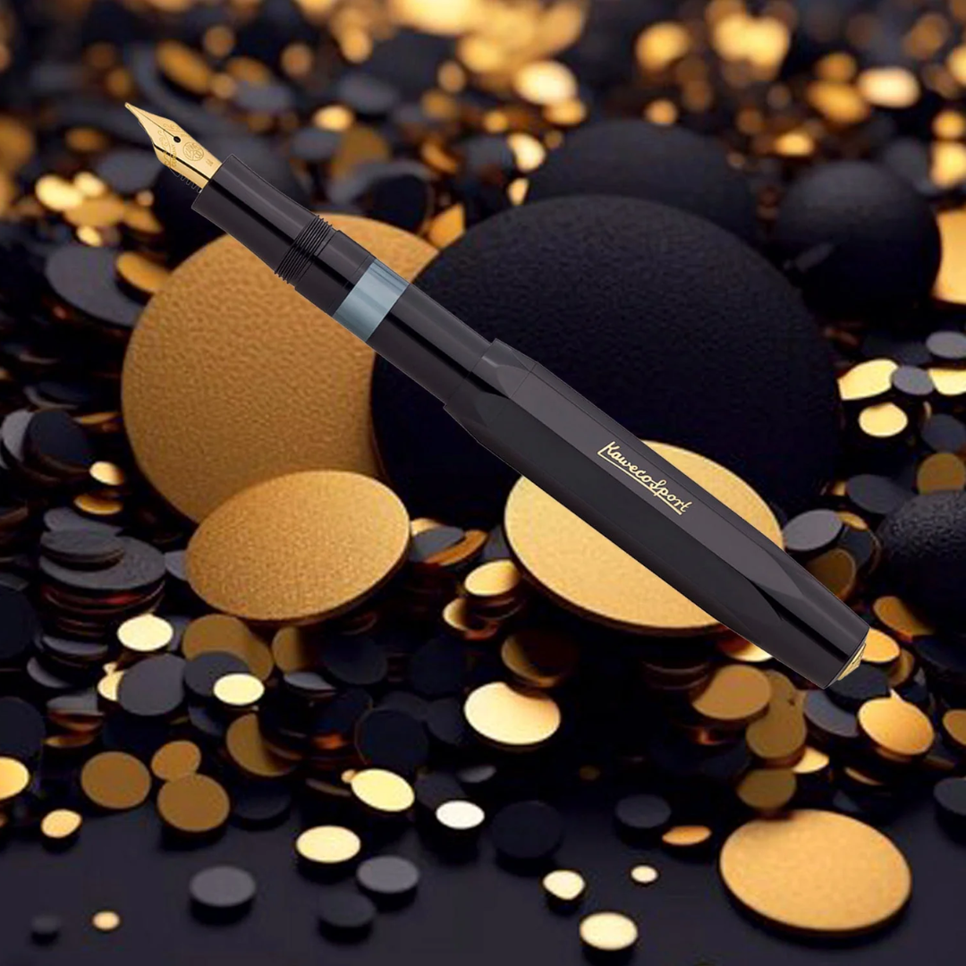 Kaweco Piston Sport Classic Black-Gold Fountain Pen
