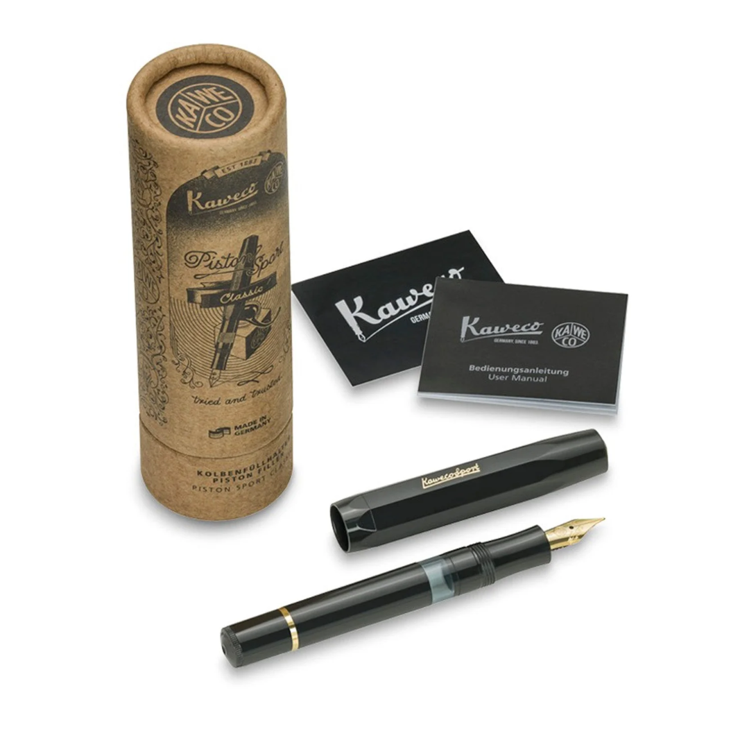 Kaweco Piston Sport Classic Black-Gold Fountain Pen